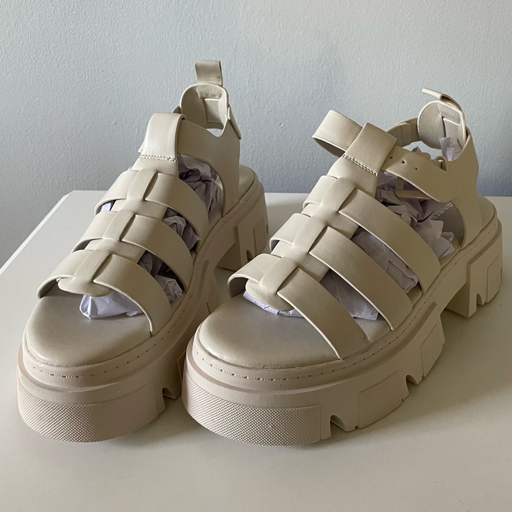 Cream Platform Sandals